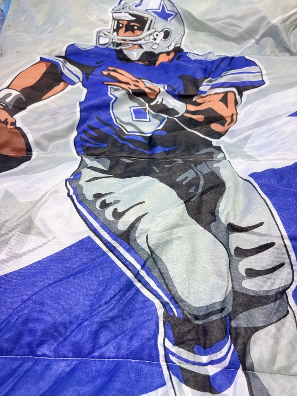 NFL Dallas Cowboys Vintage 1992 Troy Aikman Sleeping Bag 64x86 inches Collector